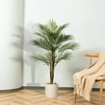 thumbnail image 6 of 4 Feet Artificial Palm Tree in Pot Faux Green Areca Palm Plant, Fake Tree for Home Decor Office House Living Room Indoor Outdoor, 6 of 8