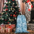 thumbnail image 5 of Christmas Bags Drawstring,Light Blue Christmas Snowflake Pattern Large Xmas Christmas Gift Bags,Reusable for Xmas and New Year Party Favors and Supplies,27.6" X 19.7", 5 of 6