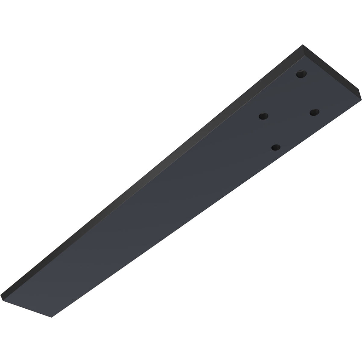 Ekena Millwork 2 1/2"W x 18"D Hidden Floating Steel Heavy Duty Bracket, Powder Coated Black