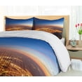 thumbnail image 5 of Ambesonne Landscape Duvet Cover Sets, Twilight City, 2-Queen, Brown Orange Blue, 5 of 7