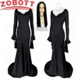 thumbnail image 5 of Disfraz de Morticia de Gomez Addams, disfraz de Anime, traje de carnaval, abrigo, camisa, pantalón, corbata, traje, uniforme de fiesta, 5 of 5