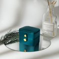 thumbnail image 5 of Caja de almacenamiento de anillos de viaje - Caja de almacenamiento de joyas hecha a mano de primera calidad / Pequeña colección de regalos de aretes de joyería portátil - VERDE, 5 of 5