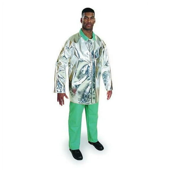 Steel Grip Aluminized Jacket, L, 15 oz PFR Rayon, Snaps Closure ARL 1136-35
