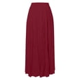 thumbnail image 5 of Jupes pour Femmes Mode Décontractée Taille Haute Robe Longue Vintage Unie Vêtements Femmes Rouge L, 5 of 5