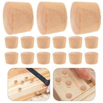 WHAMVOX Wood Plugs for Screw Holes Lightweight Decorative Furniture Accessories Light Brown 50 Pieces