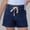 Black, variant on Women’s Drawstring Denim Shorts,Womens Elastic Waist Jeans Shorts with Drawstring, 5"Inseam Sky Blue,Size S-2XL