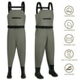 thumbnail image 5 of Chest Waders, Fishing Waders for Men Women Waterproof Hunting Chest Wader with Bootfoot Belt Breathable Lightweight Gray, 5 of 8