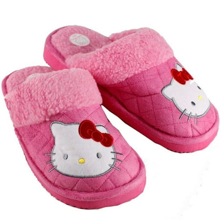 Hello Kitty - Pink Plush Slippers