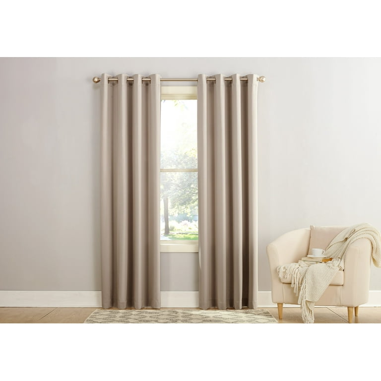 Sun Zero Hartford Room Darkening Grommet Curtains, 2-pack