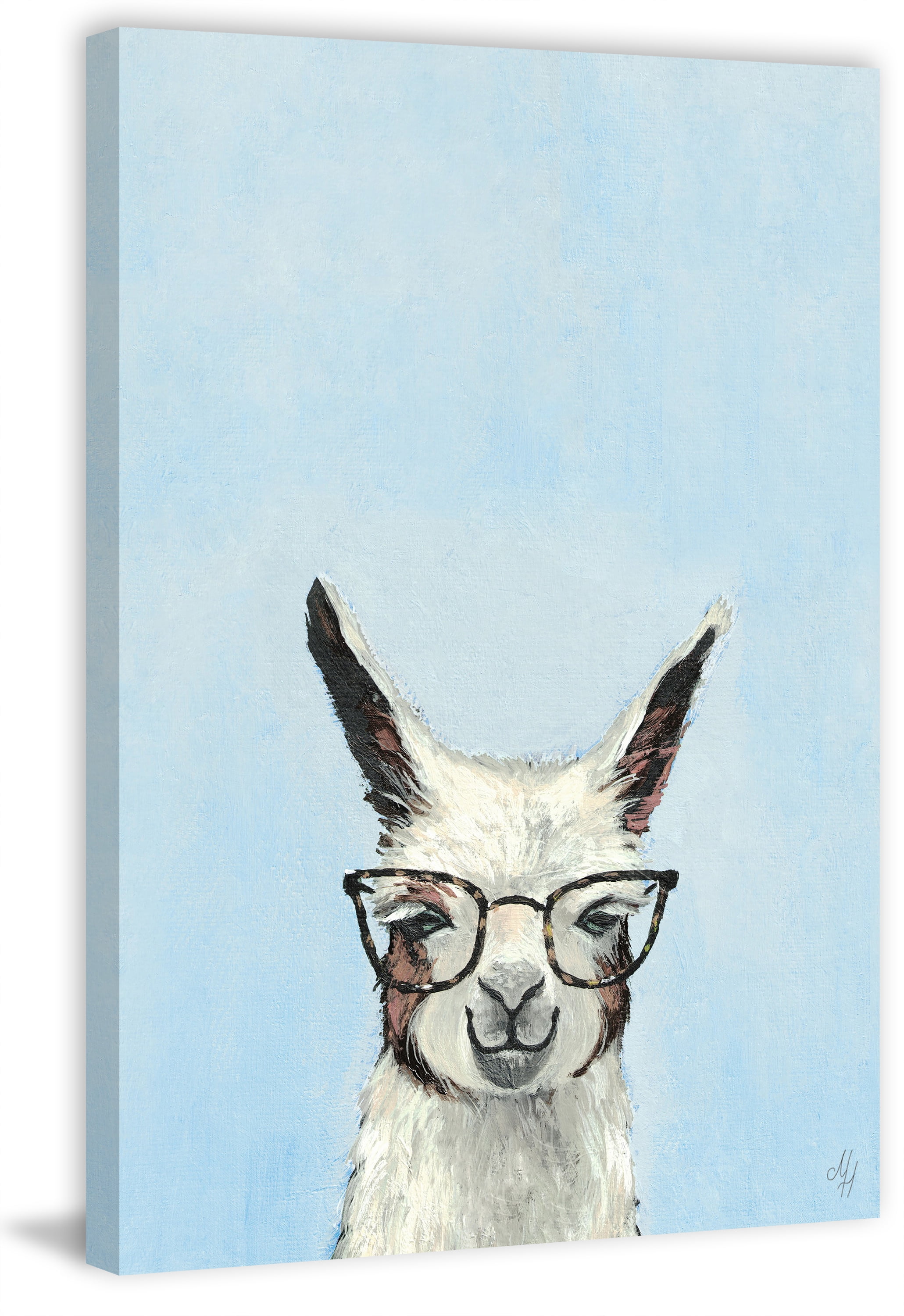 Marmont Hill Jolly Llama III Canvas Wall Art