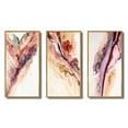 thumbnail image 2 of Designart "Redend Point Canyon - A River's Tale I" Abstract Liquid Ink Framed Wall Art Set Of 3 - Red Modern Frame Canvas Set For Living Room Decor, 2 of 6