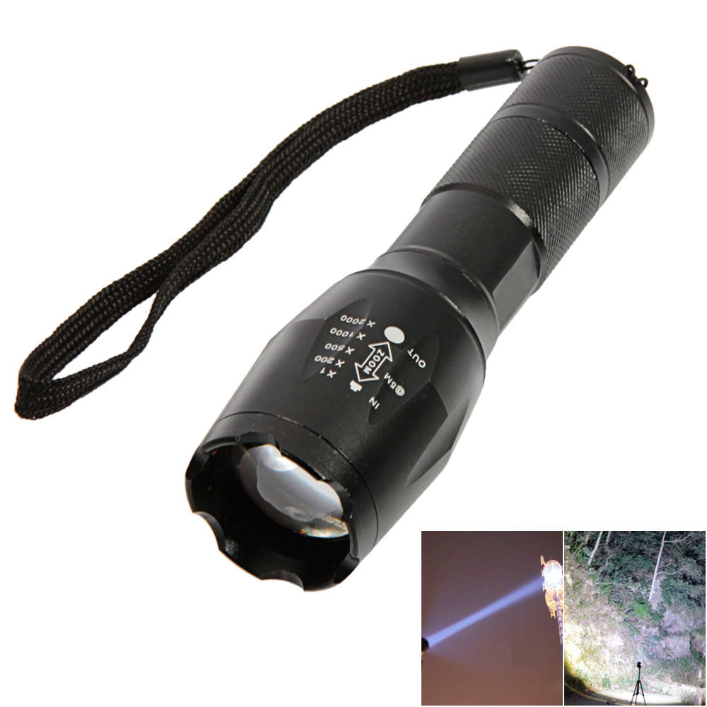 600LM Q5 LED Flashlight Zoomable Hand Light Waterproof Adjustable Torch Lamp US