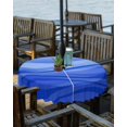thumbnail image 2 of Outdoor Round Tablecloth with Umbrella Hole and Zipper, Blue Ombre Water Ripple Waterproof Table Cover Farmhouse Stripes Washable Patio Tablecloths for Party/Garden/Picnic, 60 inch, 2 of 6