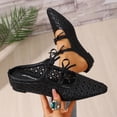 thumbnail image 4 of HomeDM Womens Woven Mesh Mary Jane Flats Closed Pointed Toe Slip-On Ballet Flat Dress Shoes for Office Casual Size 9, 4 of 9