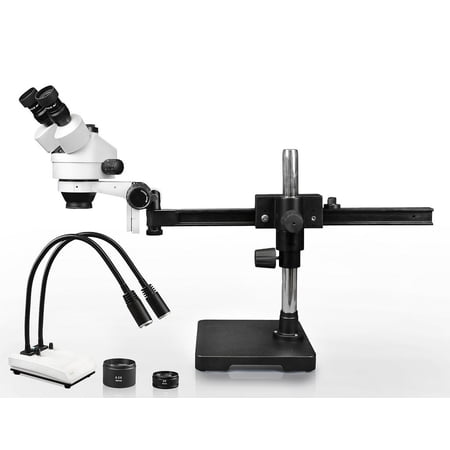 Vision Scientific Trinocular Zoom Stereo Microscope  10x WF Eyepiece  0.7x—4.5x Zoom  3.5x—90x Magnification  0.5x & 2x Auxiliary Lens  144-LED Light price history on PriceWatchPro