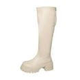 thumbnail image 1 of QHFBli Womens Knee-High Tall Boots Elevated Knee High Riding Boots With Platform Sole and Rear Zipper Closure for Fall Winter Fashion Comfortable Footwear, 1 of 8