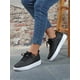 thumbnail image 2 of Women Colorblock Lace-up Front Skate Shoes, Sporty Sneakers, 2 of 4