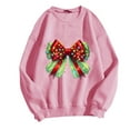 thumbnail image 2 of WXLWZYWL Christmas Bow Sweatshirt for Women Santa Gingerbread Hoodie Shirt Christmas Tree Cake Shirt Gift For Her, 2 of 3