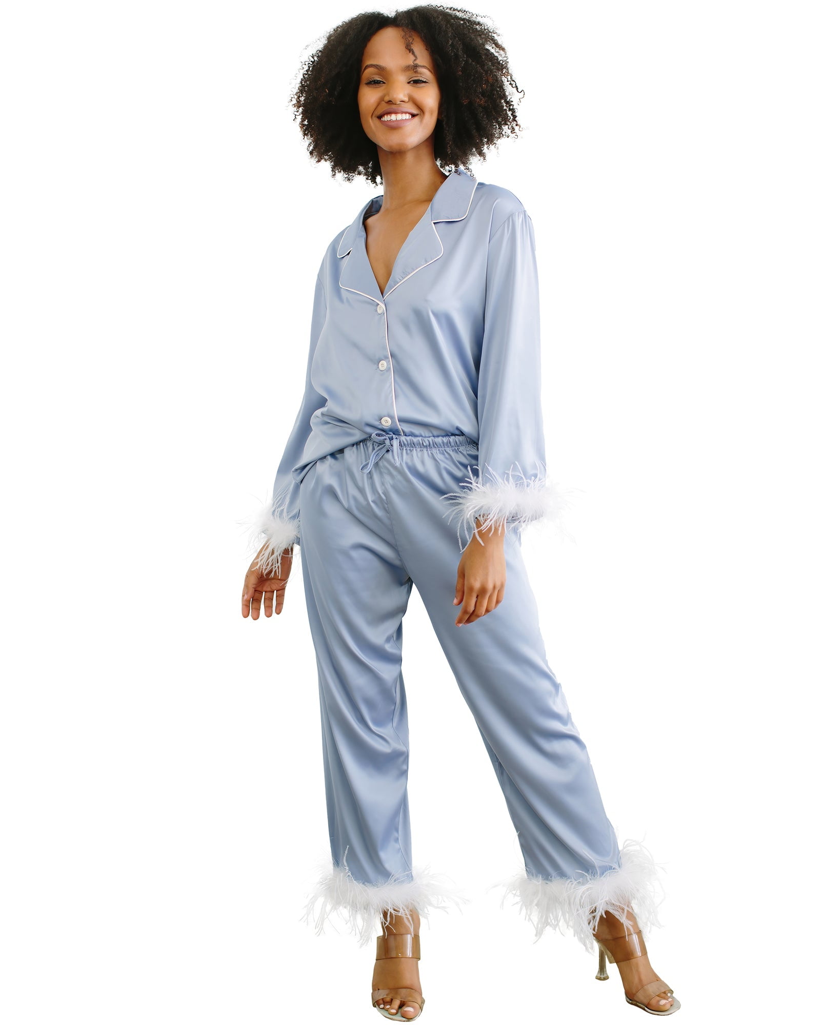Hotouch Womens Pajama Set Lace Trim V-Neck Tank Top & Capri Pants Sleepwear Pjs Sets 