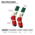 thumbnail image 3 of Knee High Socks for Women Mexico-Flag- Print Long Tube Sock Uniform Socks, 3 of 7