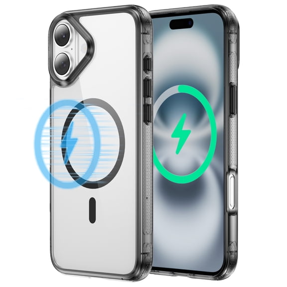 Magnetic for iPhone 16 Plus / 6.7" Case, Compatible with Magsafe Military Shockproof Protective Bumper Cute Transparent Slim Anti-Yellowing Phone Case for iPhone 16 Plus Cover,