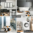 thumbnail image 5 of Orange Geometric Kitchen Rugs and Mats Non Skid Washable Set of 2, Checked Black Grey Kitchen Mats for Floor, Rustic Kitchen Runner Rug, Modern Abstract Kitchen Decor, 5 of 6