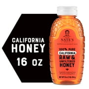 Nature Nate's California Honey: 100% Pure, Raw, and Unfiltered Honey - 16 fl oz Gluten-Free Honey