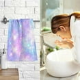 thumbnail image 7 of Dreamtimes Shining Cosmic Patterned Hand Towels 2 PCS, Cotton Bath Towel for Drying Face Hands Body Decorative Water Absorbent Lightweight Towels for Bathroom Ktichen Travel Gym,16"x28", 7 of 7