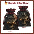 thumbnail image 2 of Gaeub Metal Evil Skull Print Christmas Gift Bag with Drawstrings,Drawstring Gift Bag for Xmas,Christmas Linen Bag,Gift Wrapping Bags for Presents Party -Black, 2 of 8