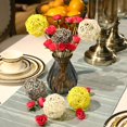 thumbnail image 4 of 6 piezas de bolas de ratán de mimbre decorativas para jarrón de orbes para manualidades, fiestas, decoración de mesa de boda accesorios de aromaterapia (amarillo, gris y blanco) Sincero Hogar, 4 of 4