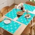 thumbnail image 5 of Teal Green Checkered Placemats Set of 4 Farmhouse Plaid Modern Art Place Mats Indoor Wipeable Table Mats Washable Cloth Dining Table Placemats for Kitchen Holiday Party Home Decor 13x19 Inch, 5 of 9