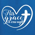 thumbnail image 5 of Wild Bobby His Grace Is Enough Heart Inspirational/Christian Women Standard V-Neck Tee, Royal, Small, 5 of 5