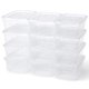 thumbnail image 1 of Contenedores de almacenamiento transparentes apilables de 6 cuartos de galón con tapas con cierre duradero, paquete de 12 cajas de almacenamiento resistentes con diseño transparente para la, 1 of 5