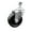 Swivel - No Brake - Black, variant on 3 Inch SS Phenolic Wheel Swivel 12mm Threaded Stem Caster Service Caster