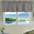 thumbnail image 6 of Black Striped Kitchen Valances for Windows, Modern Simple Farmhouse Beige Vintage Bathroom Window Valances 42x18 Inch Rod Pocket Window Treatments Valance Curtains for Living Room Bedroom Decor, 6 of 9