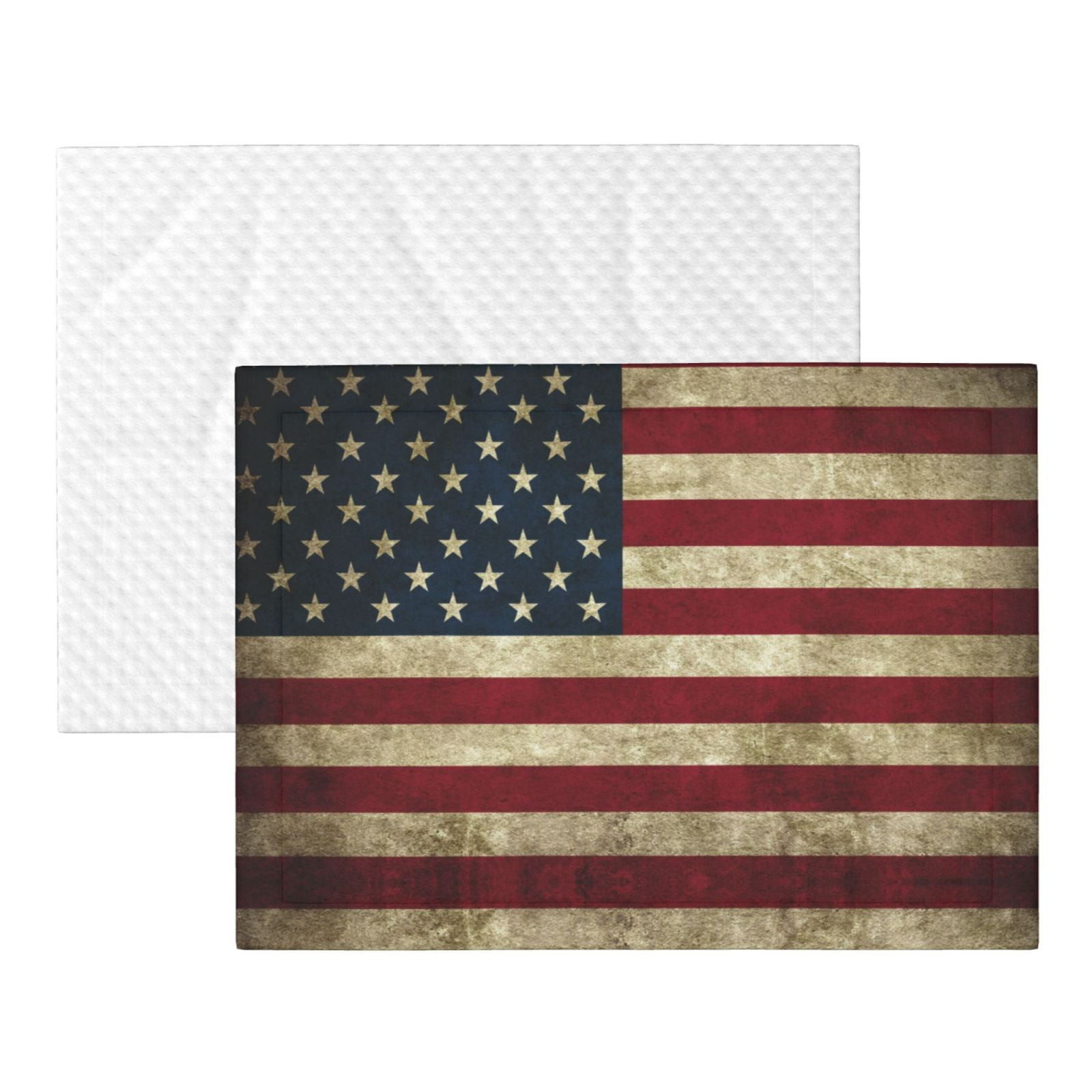 Retro Us America Flag Dog Blanket Soft Warm Flannel Cat Blanket Great Pet Throw for Cats Puppy Small Medium Large Dog