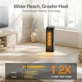 thumbnail image 4 of Space Heater Indoor, 1500W PTC Portable Electric Heaters for Home with tat & 90° Oscillating, 24H Timer, Quiet ty Ceramic Tower Heater with Remote for Bedroom Office, 4 of 5