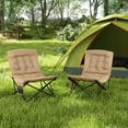 thumbnail image 2 of Costway 2 PCS Portable Folding Camping Chair with 500 LBS Support Side Pocket and Carry Bag, 2 of 9
