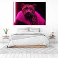 thumbnail image 3 of Mudket Framed Pink Neon Leopard Canvas Wall Art, Pink Leopard Print Wall Decor, Modern Animal Wall Art Ready to Hang for Bedroom - 12"L x 8"W, 3 of 10