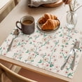 thumbnail image 3 of Spring Floral Placemats Set of 12 Watercolor Flowers Leaves Tree Branches Beige Place Mats Indoor Wipeable Table Mats Washable Dining Table Placemats for Kitchen Holiday Party Home Decor 13x19 Inch, 3 of 9
