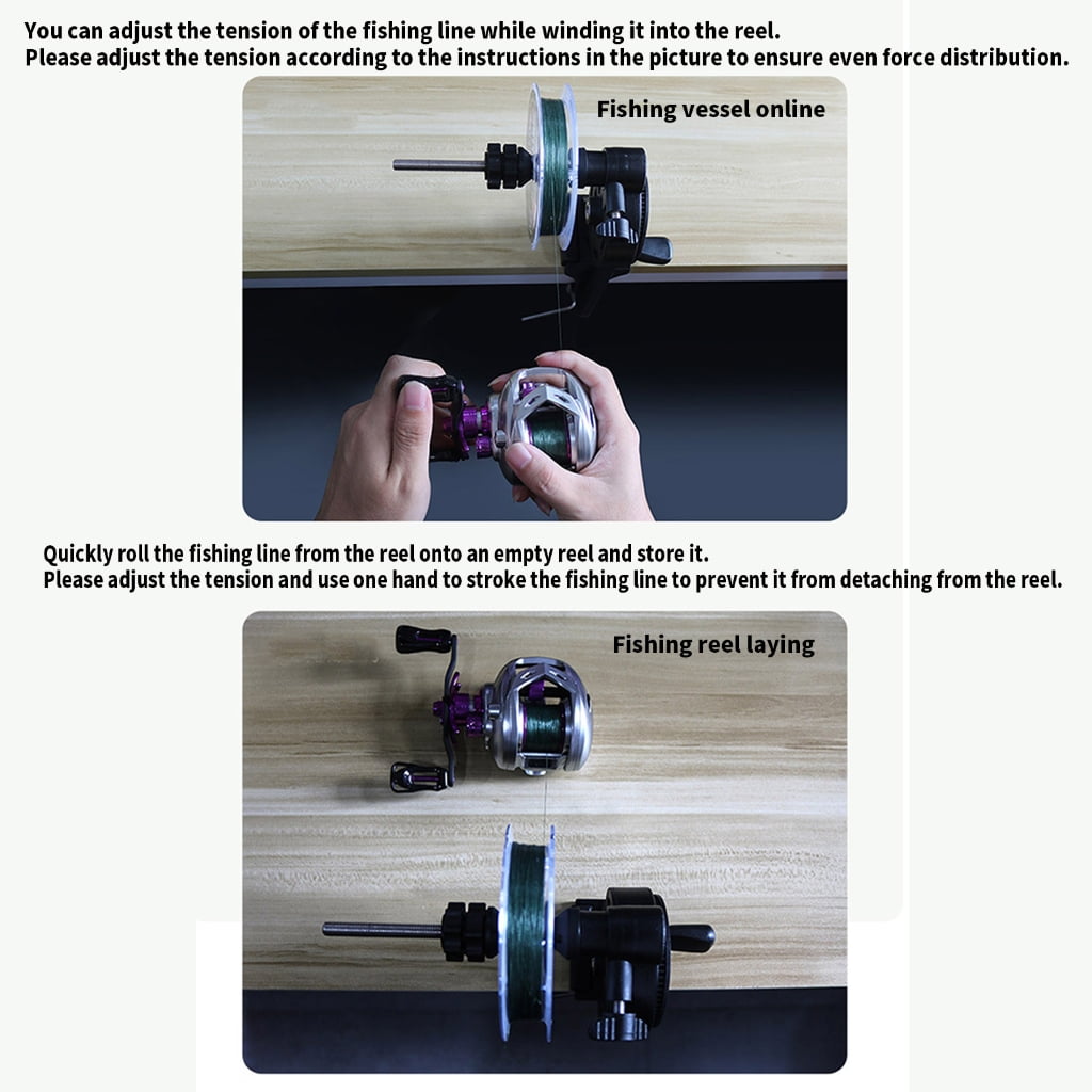 Ysmooiuy Fishing Lines Winder Equipment Efficient Line Spooling Tool Fishing Line Spoolers Spooling Station Systems with Clamp