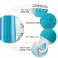 thumbnail image 6 of Shower Curtain Bathroom Set Gradient Blue Green Stripe Waterproof Fabric Shower Curtains with Grommets&Hooks, Abstract Minimalist Art Privacy Bath Curtain for Bathtub 60x72in, 6 of 9