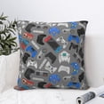 thumbnail image 4 of Yiaed Video Game Print Pillow Covers Super Soft Decorative Square Throw Pillow Covers Case Cushion Covers for Sofa Couch Bedroom Car Decor（No pillow core）-16"x16", 4 of 7