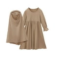 thumbnail image 2 of Antinious Girls Princess Dress Elegant Princess Dress Long Sleeve Crew Neck Dress,Toddler Girls Outer Dress,Kids Party Dress,Khaki,80, 2 of 5
