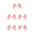 thumbnail image 1 of ZLight 1 Pair Kids Mittens Simple Style Clothes Accessory Solid Color Fingers Cover Beautiful Toddler Mitten for Winter Light pink 5Set, 1 of 6