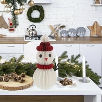 LOLIPPYY Honeycomb Snowman Table Centerpiece for Christmas, Festive Winter Party Paper Decoration