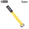 thumbnail image 2 of Paquete duuti de 5 nylon sujetador de 25 cm de correa de hebilla inversa juego de cinturón de fijación de la bicicleta portátil haz una correa pegajosa amarillo Inevent OD003247-02, 2 of 7