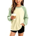 thumbnail image 3 of Abtuhar Fall Crew Neck Raglan Pullover Sweatshirt for Boys and Girls Casual Tops for 3-15 Years, 3 of 5