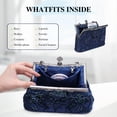 thumbnail image 4 of Monedero de noche UBORSE con bordado floral y strass, 4 of 8