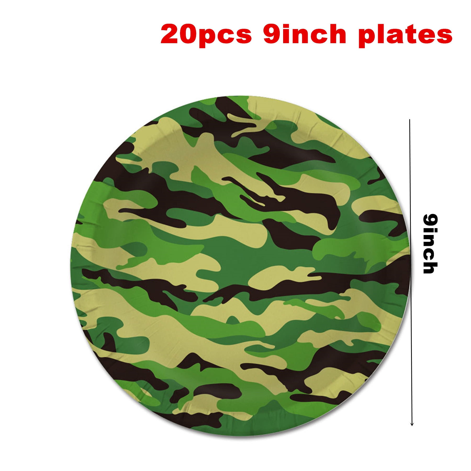 162Pcs Camouflage Party Decorations Tableware, Camo Camouflage Themed Party Supplies, Plate, Cup, Napkin, Banner, Tablecloth, Cutlery, Hunting Army Military Theme Birthday Decorations, Serve 20 Guest